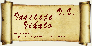 Vasilije Vikalo vizit kartica